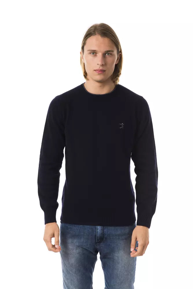Herrenpullover aus blauer Wolle von Uominitaliani