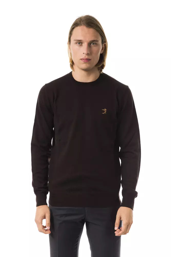 Uominitaliani Brauner Herrenpullover aus Merinowolle