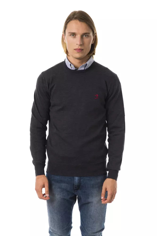 Herrenpullover aus grauer Merinowolle von Uominitaliani