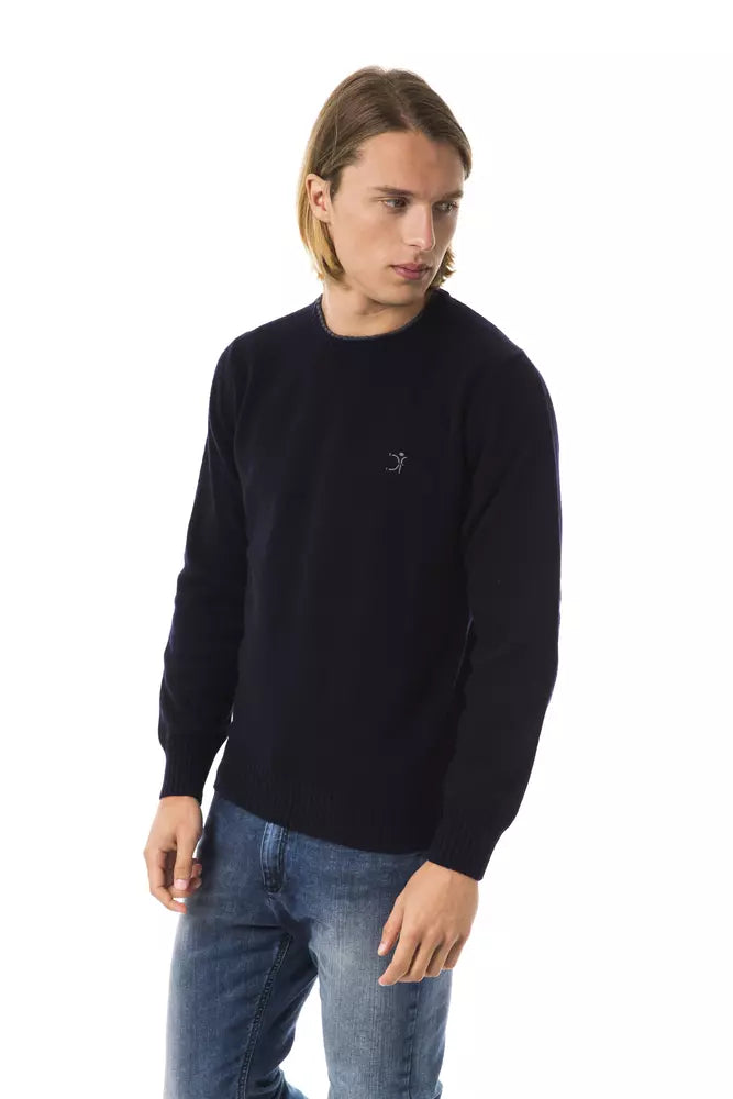 Herrenpullover aus blauer Wolle von Uominitaliani