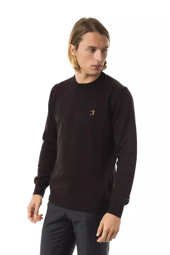 Uominitaliani Brauner Herrenpullover aus Merinowolle