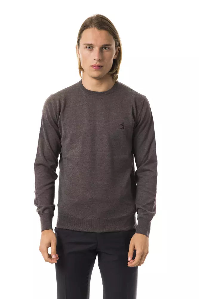 Herrenpullover aus grauer Merinowolle von Uominitaliani