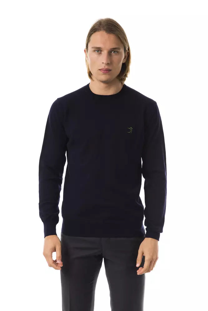 Herrenpullover aus blauer Merinowolle von Uominitaliani
