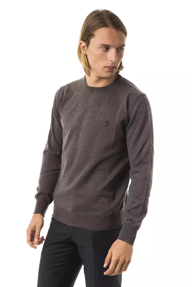 Herrenpullover aus grauer Merinowolle von Uominitaliani