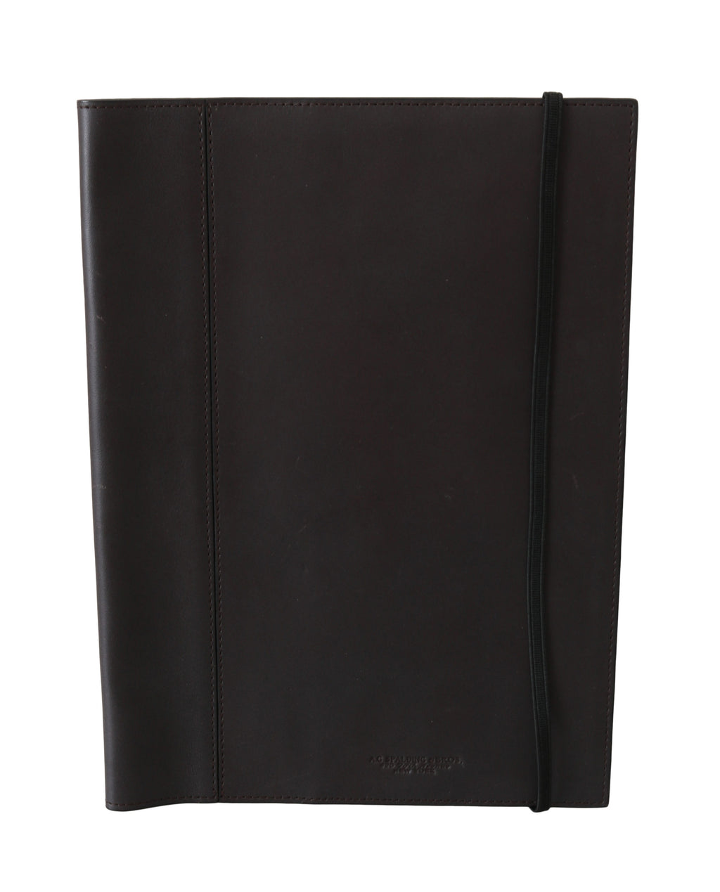 AG Spalding &amp; Bros. Schwarzes Leder-Reiseportemonnaie mit zweifacher Faltschließe und Logo