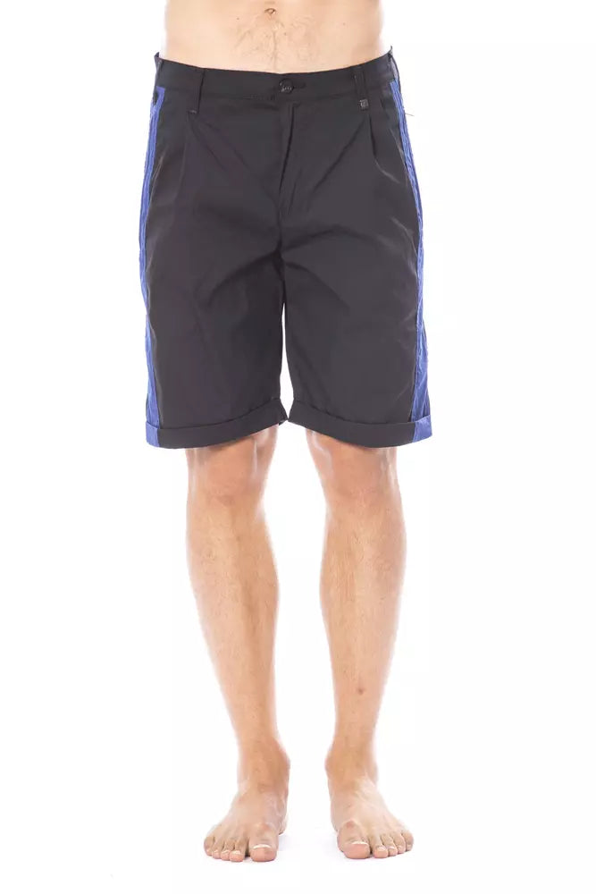 Verri Herren-Freizeitshorts aus schwarzer Baumwolle