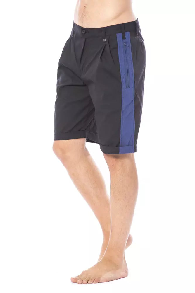 Verri Herren-Freizeitshorts aus schwarzer Baumwolle
