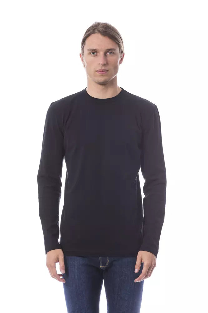 Verri Schwarzes Herren-T-Shirt aus Baumwolle