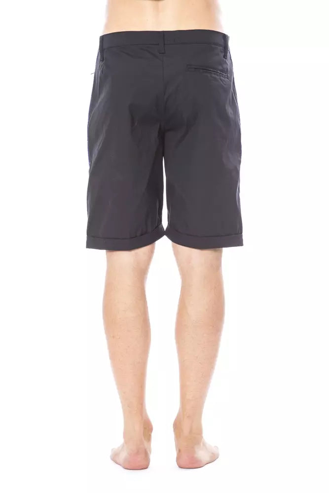 Verri Herren-Freizeitshorts aus schwarzer Baumwolle