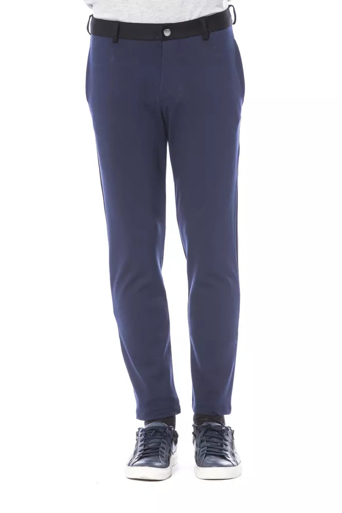 Verri Blaue Viskose-Herrenhose