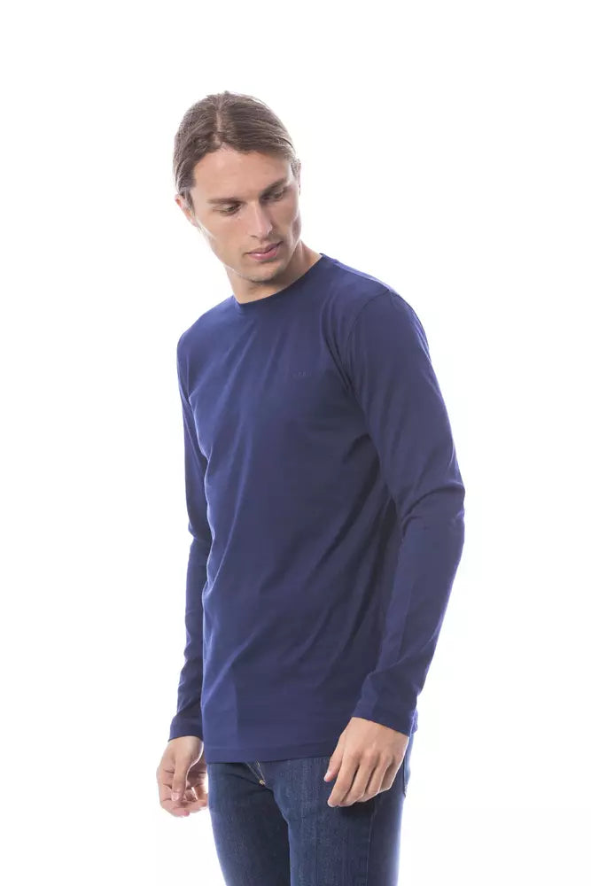 Verri Blaues Herren-T-Shirt aus Baumwolle
