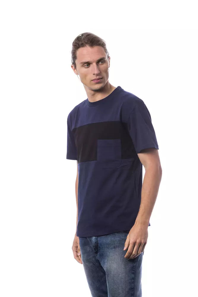 Verri Blaues Herren-T-Shirt aus Baumwolle