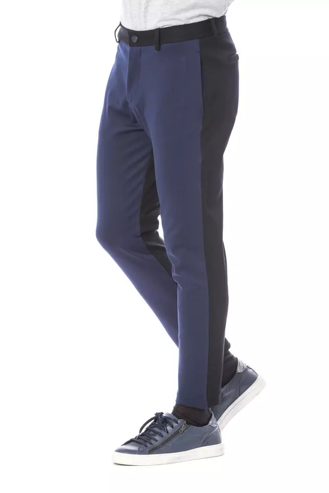 Verri Blaue Viskose-Herrenhose