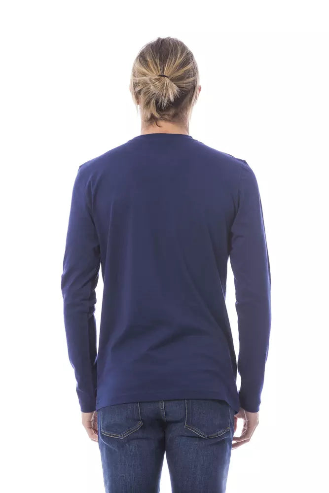 Verri Blaues Herren-T-Shirt aus Baumwolle