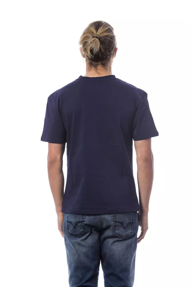 Verri Blaues Herren-T-Shirt aus Baumwolle