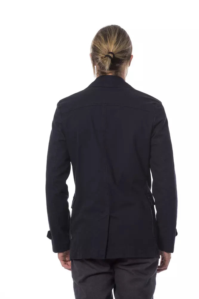 Verri Blauer Herren-Blazer aus Baumwolle