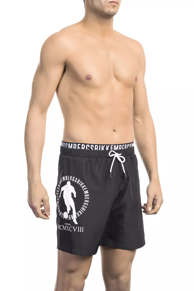 Bikkembergs – Elegante, mehrlagige Badeshorts mit Logodetail