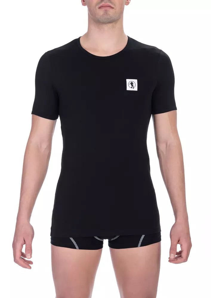 Bikkembergs Schwarzes Baumwoll-T-Shirt für Herren