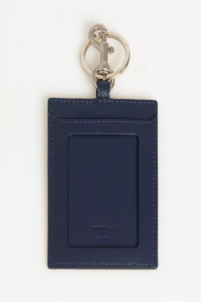 Trussardi Blaues Leder Herren Ausweisetui