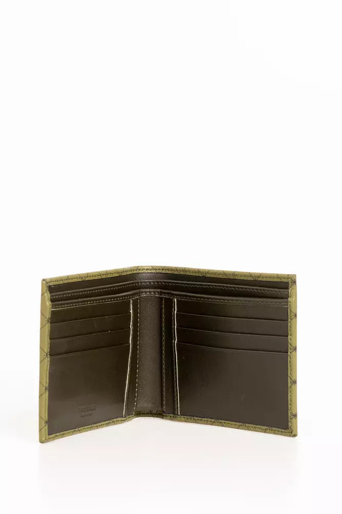 Trussardi Grünes Leder Herren Portemonnaie