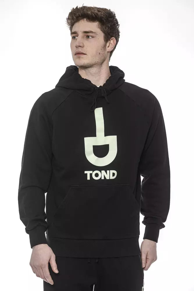 Tond Schwarzes Herren-Sweatshirt aus Baumwolle