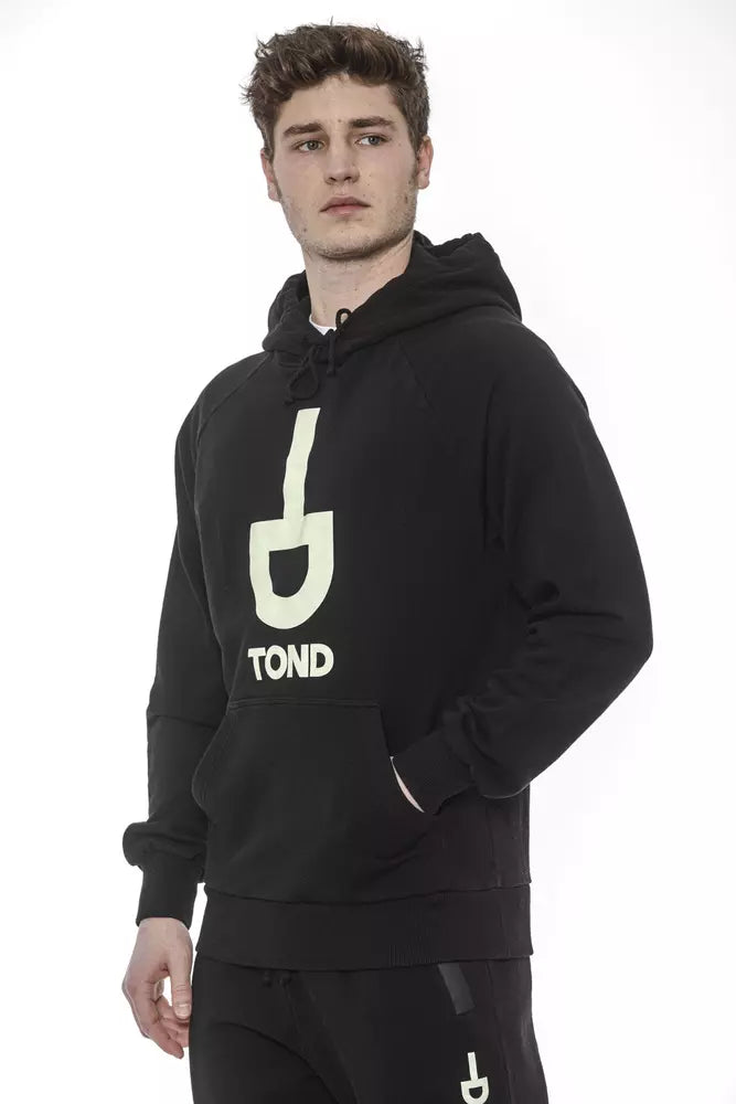 Tond Schwarzes Herren-Sweatshirt aus Baumwolle