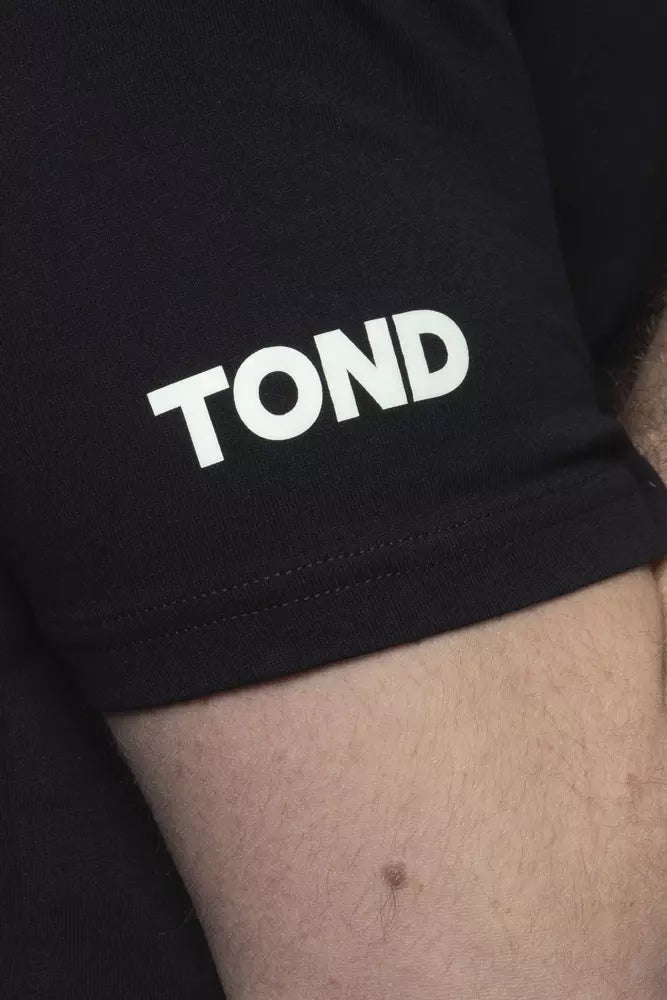 Tond Schwarzes Herren-T-Shirt aus Baumwolle