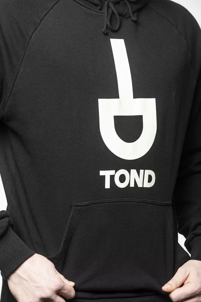 Tond Schwarzes Herren-Sweatshirt aus Baumwolle