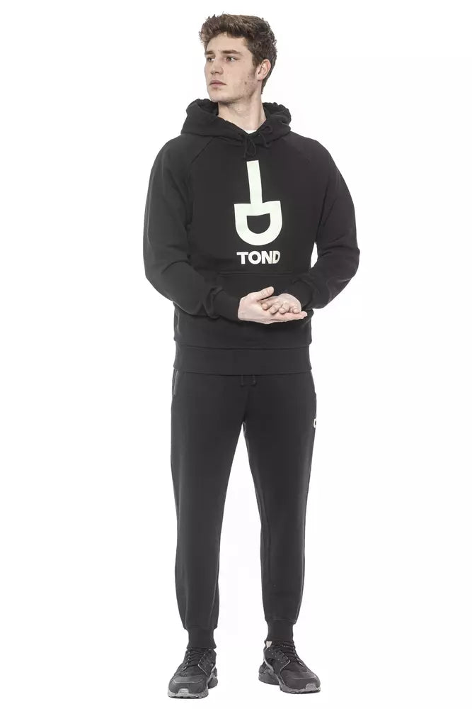 Tond Schwarzes Herren-Sweatshirt aus Baumwolle