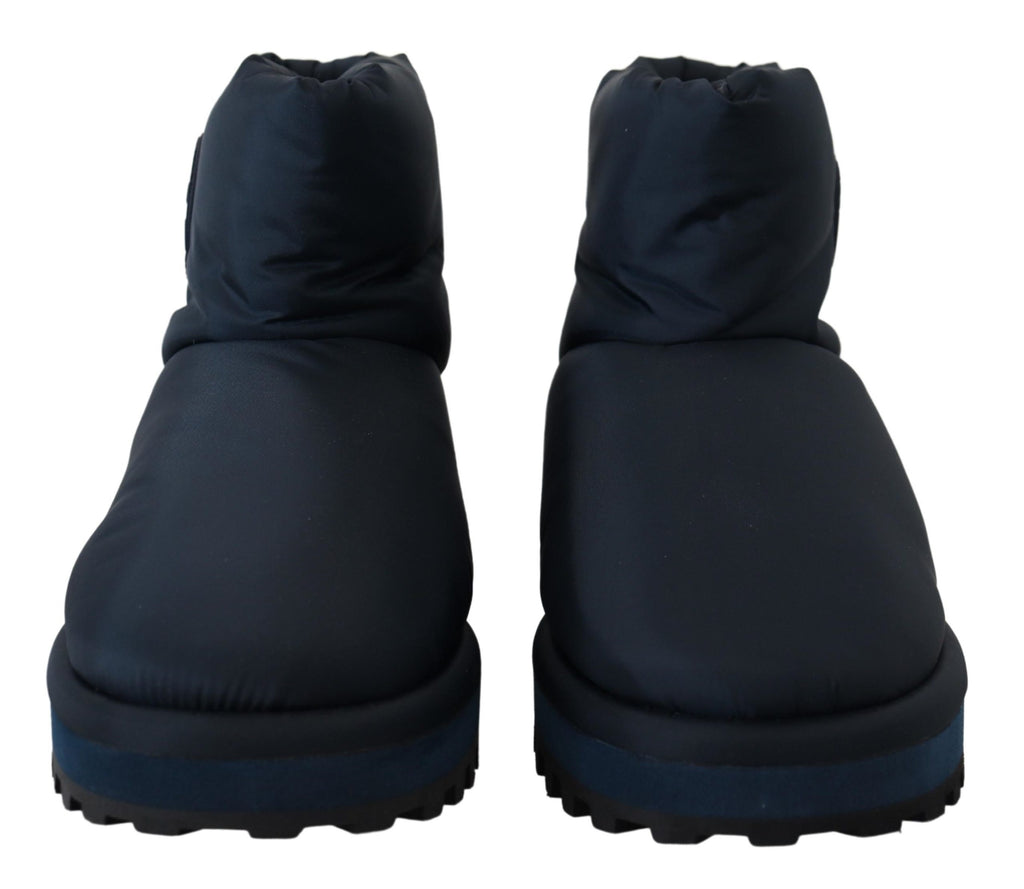 Dolce &amp; Gabbana Elegante knöchelhohe blaue Stiefel für einen anspruchsvollen Stil