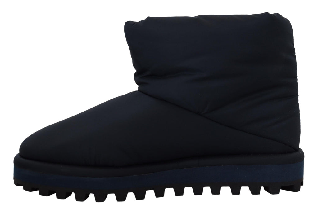 Dolce &amp; Gabbana Elegante knöchelhohe blaue Stiefel für einen anspruchsvollen Stil