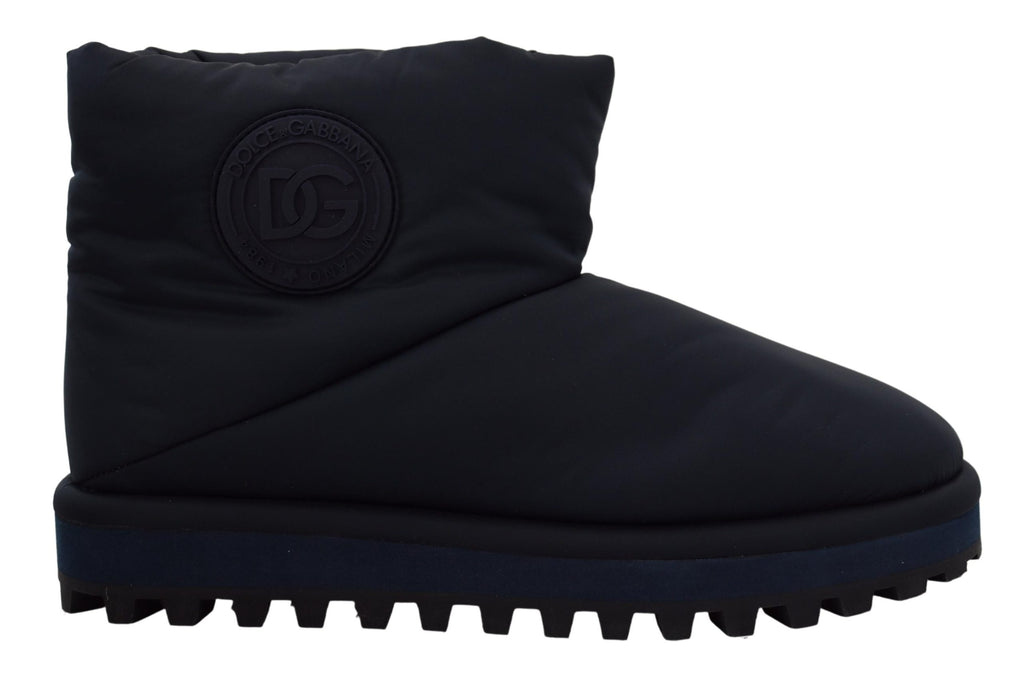 Dolce &amp; Gabbana Elegante knöchelhohe blaue Stiefel für einen anspruchsvollen Stil