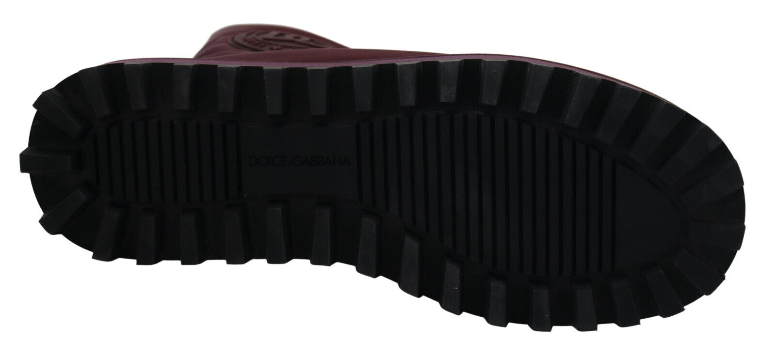 Dolce &amp; Gabbana Elegante bordeauxrote Stiefel mit halbhohem Schaft