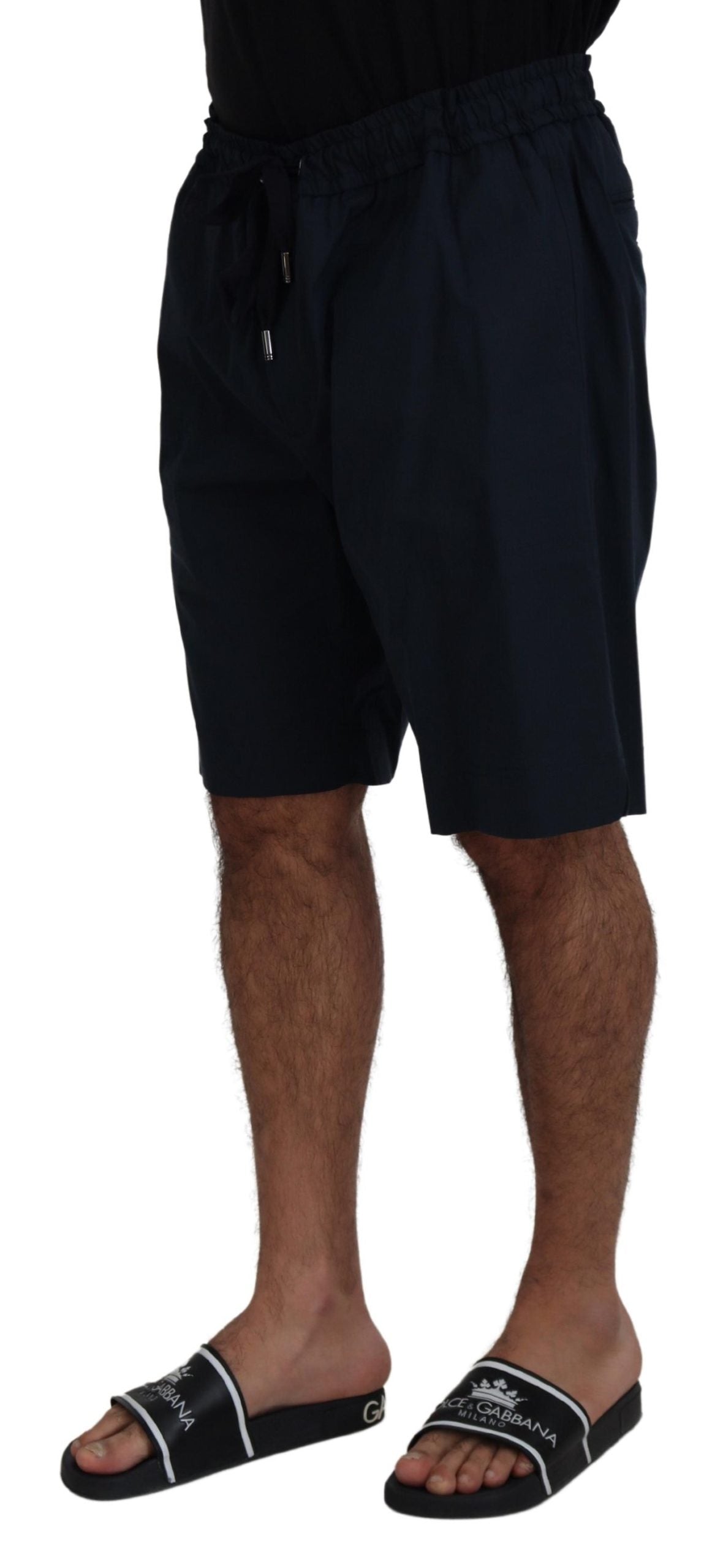 Dolce &amp; Gabbana Elegante Shorts aus blauer Baumwollmischung
