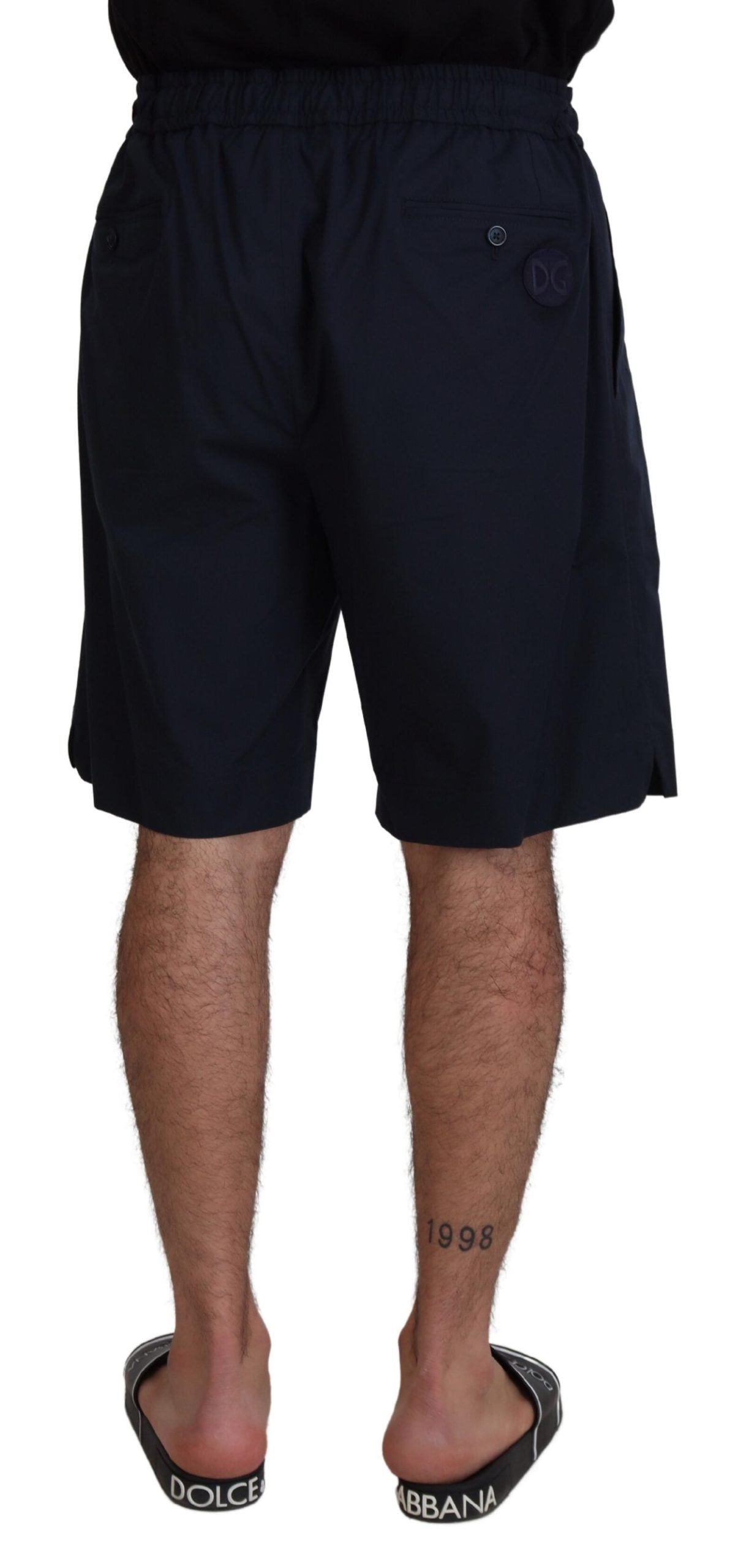 Dolce &amp; Gabbana Elegante Shorts aus blauer Baumwollmischung