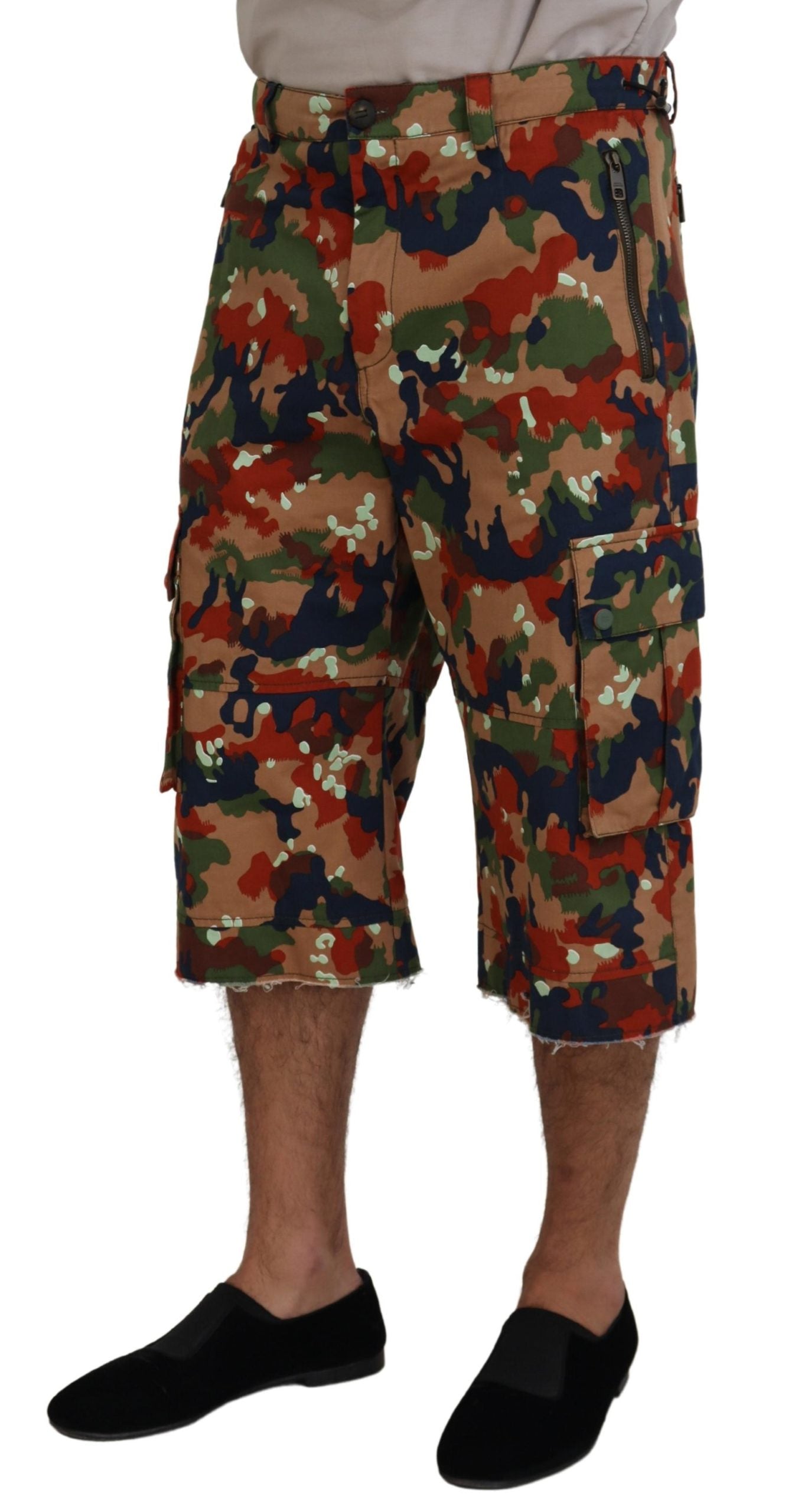 Mehrfarbige Cargo-Shorts des italienischen Designers Dolce &amp; Gabbana