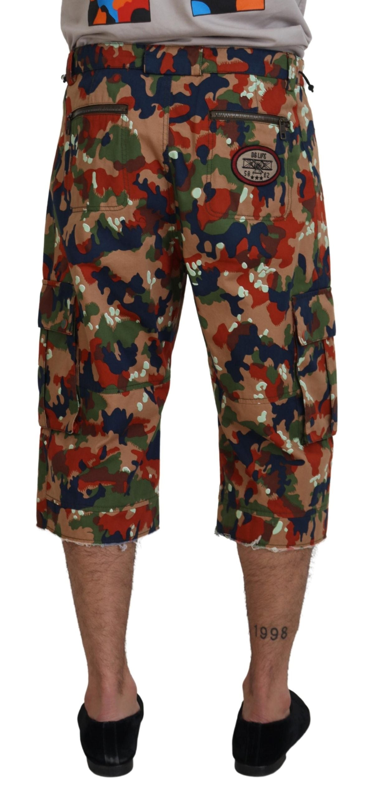 Mehrfarbige Cargo-Shorts des italienischen Designers Dolce &amp; Gabbana