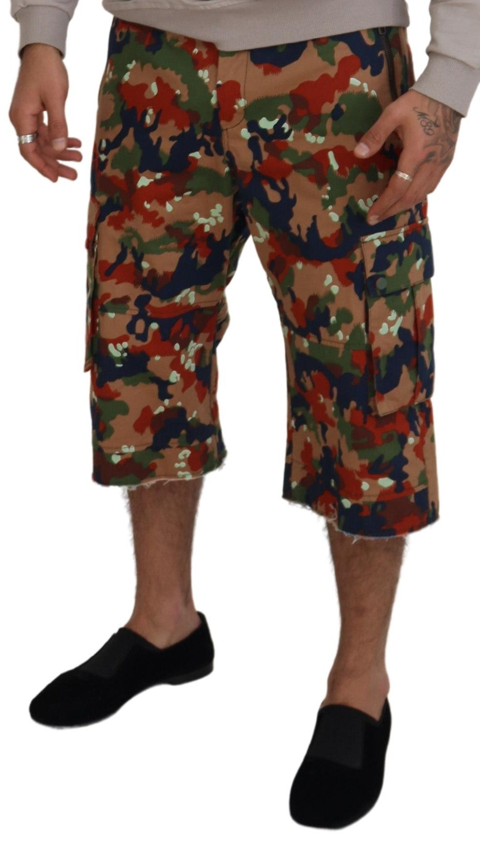 Mehrfarbige Cargo-Shorts des italienischen Designers Dolce &amp; Gabbana