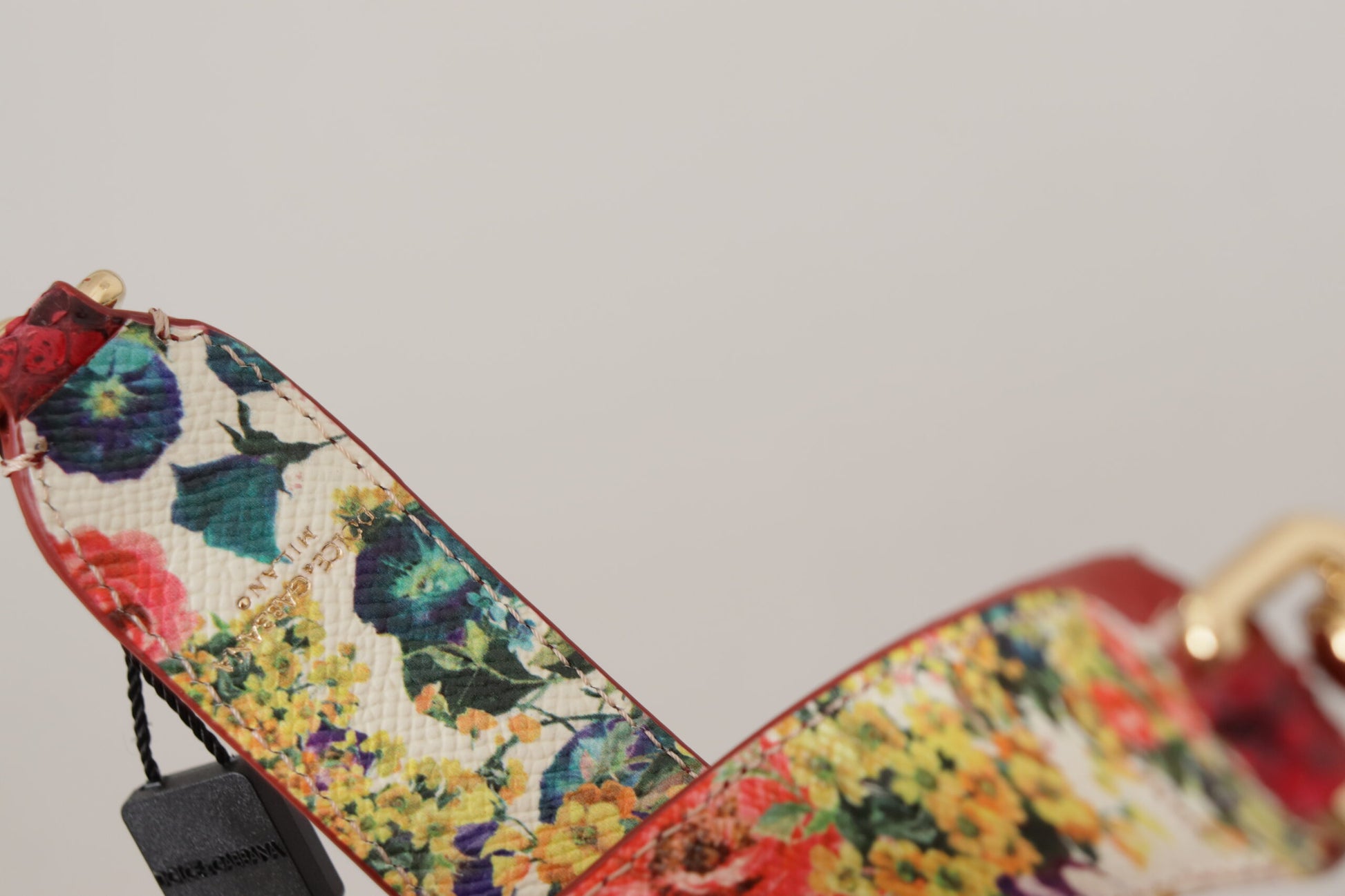 Dolce &amp; Gabbana Eleganter roter Taschengurt aus Pythonleder