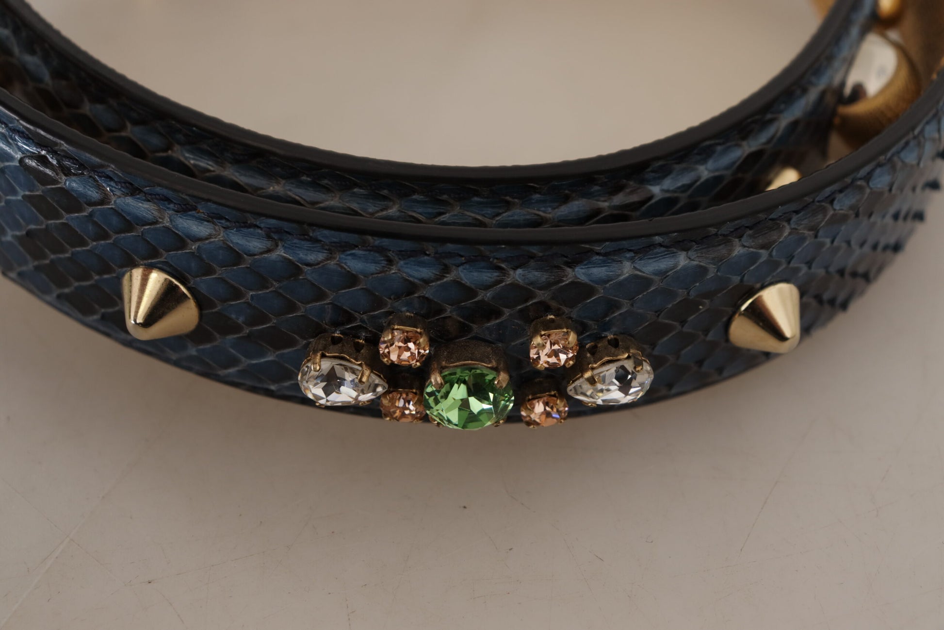 Dolce &amp; Gabbana – Eleganter Schultertaschengurt aus Leder in Blau