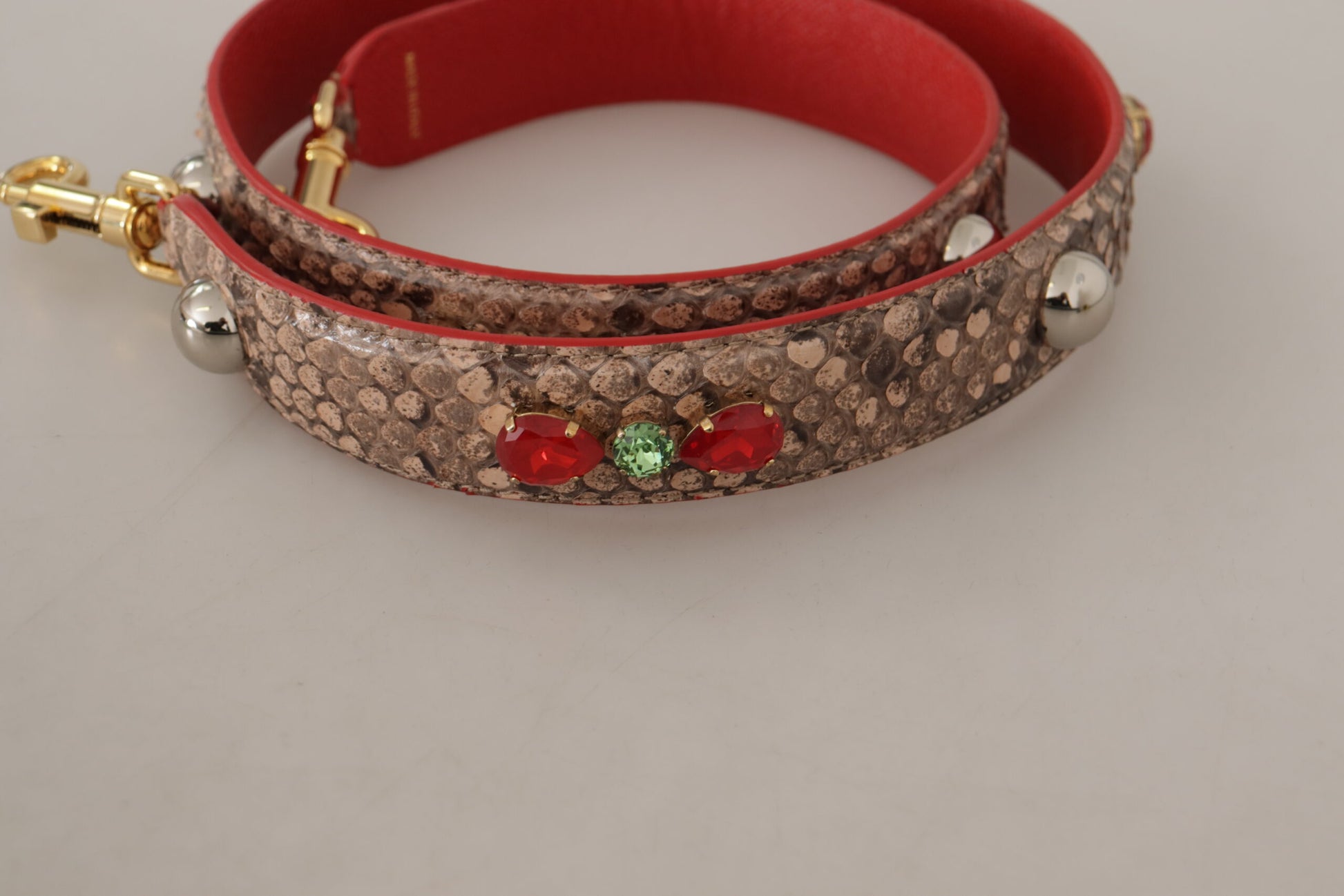 Dolce &amp; Gabbana Schicker Taschengurt aus braunem Pythonleder
