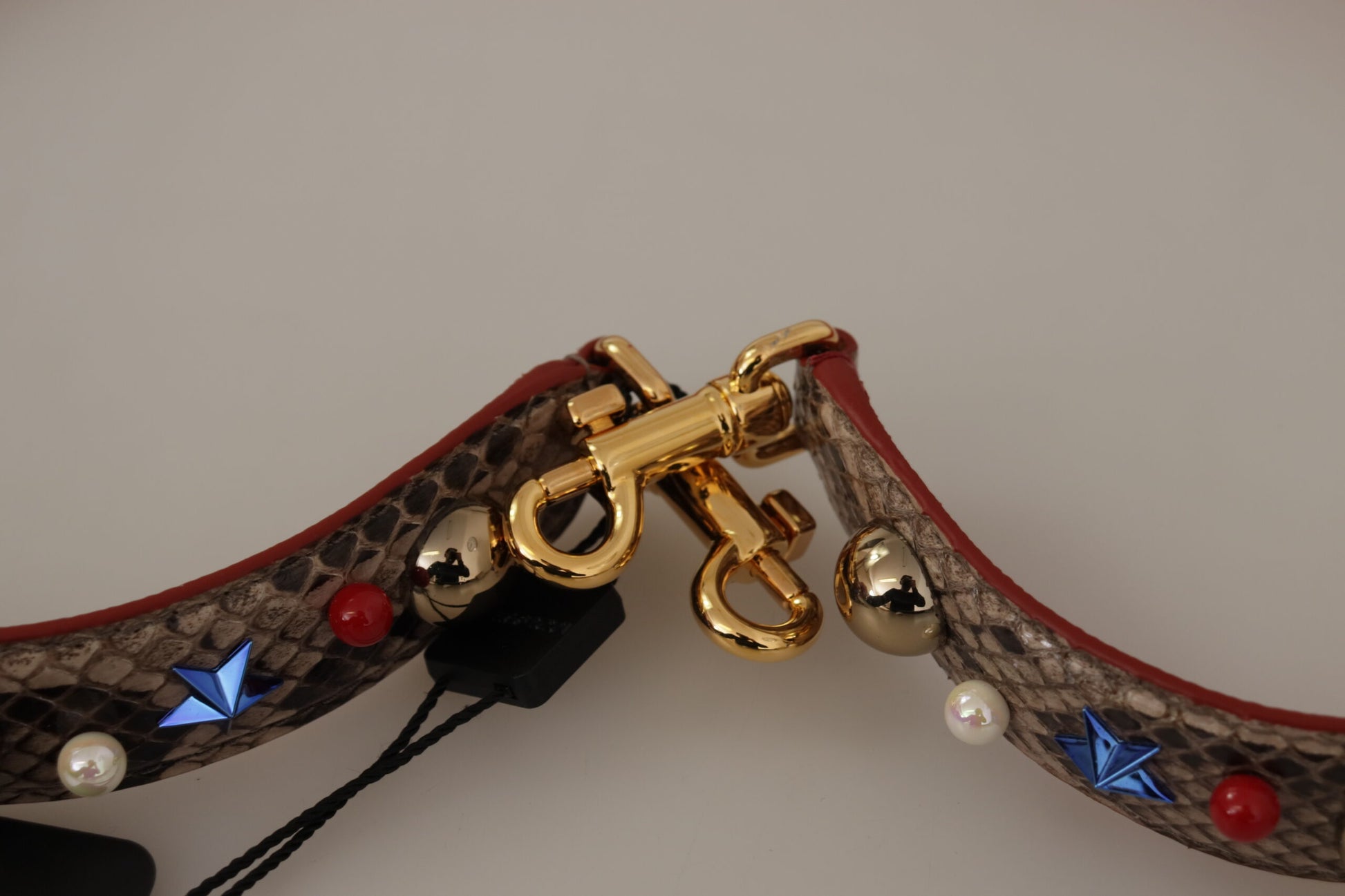 Dolce &amp; Gabbana Eleganter Schultergurt aus Pythonleder
