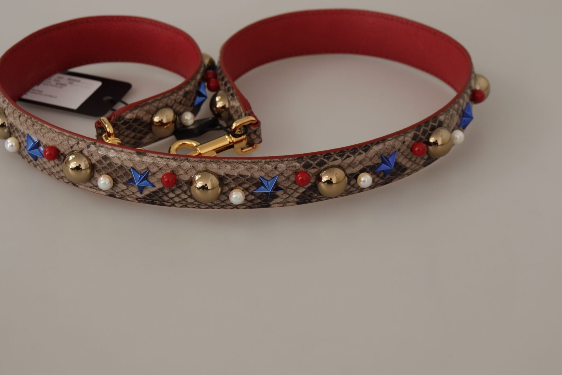Dolce &amp; Gabbana Eleganter Schultergurt aus Pythonleder