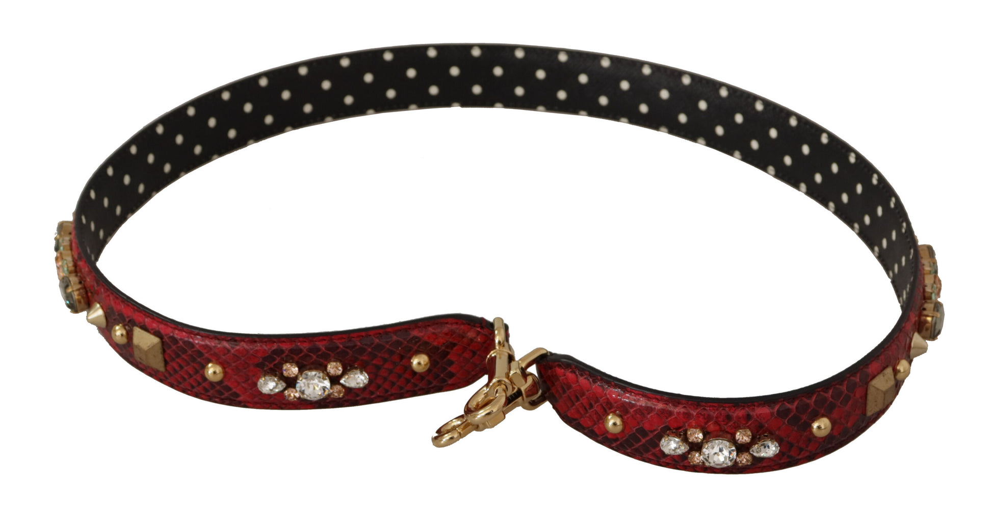 Dolce &amp; Gabbana Schultertaschenriemen aus rotem Pythonleder