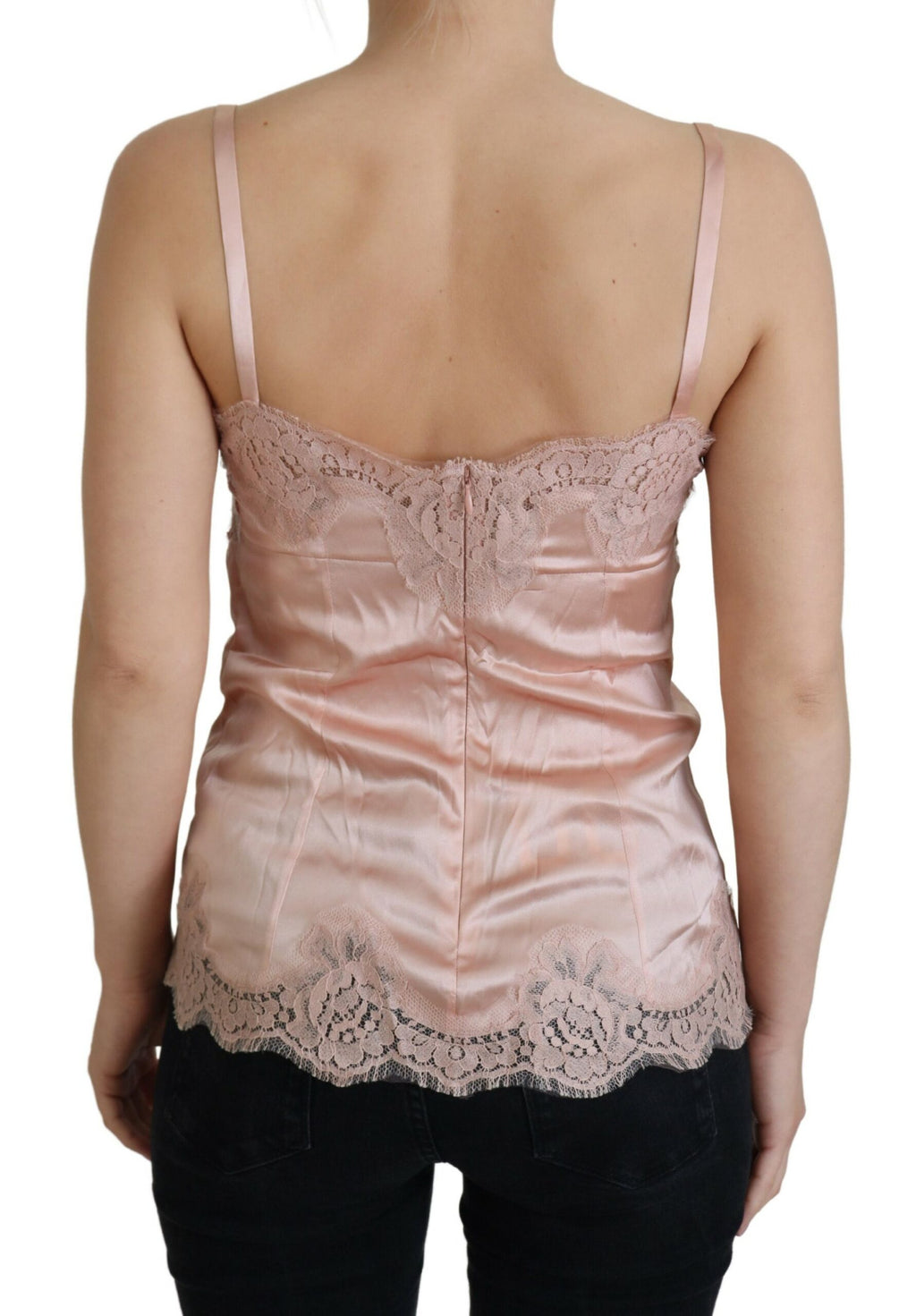 Dolce &amp; Gabbana Elegantes Dessous-Top aus rosa Seide