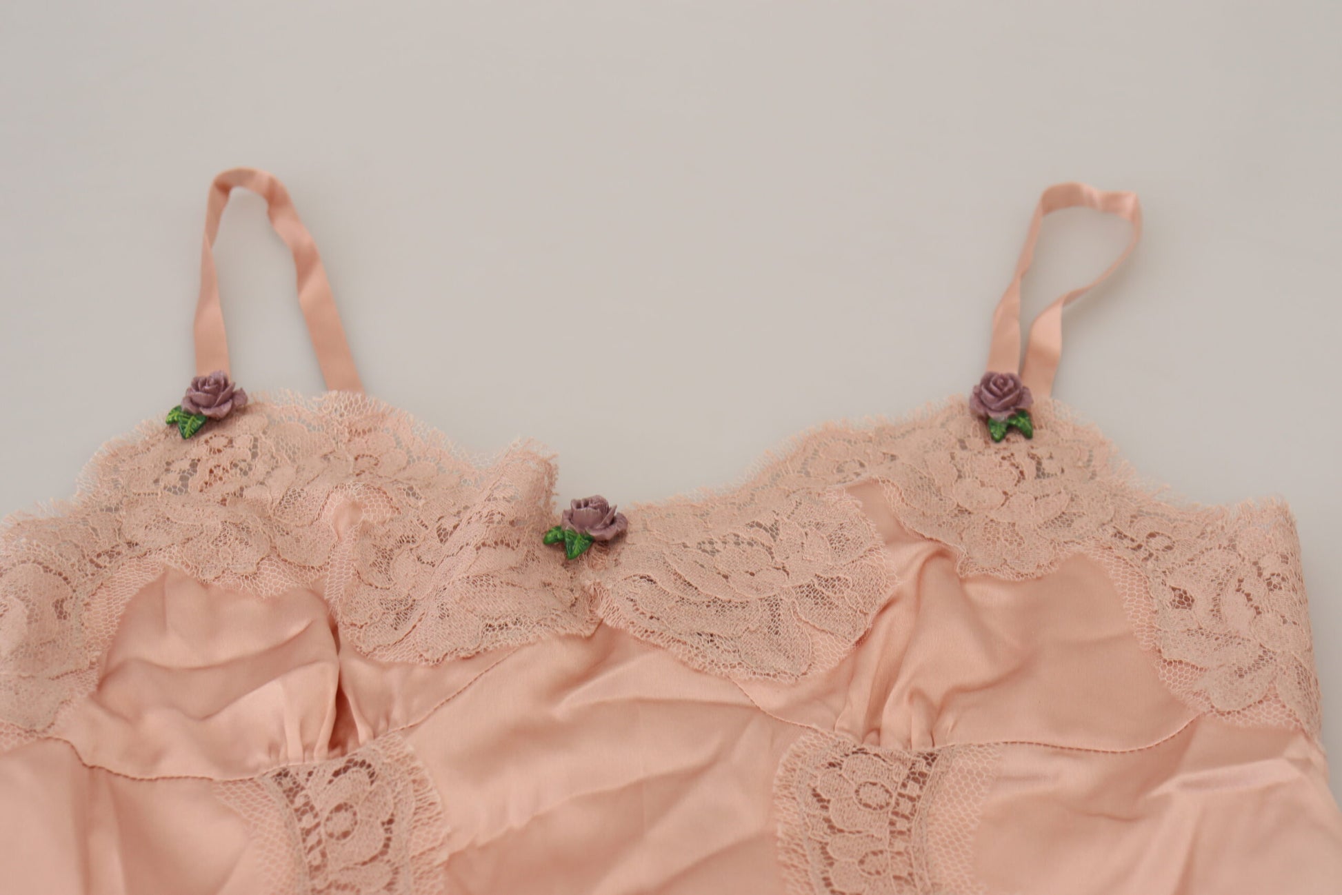 Dolce &amp; Gabbana Elegantes Dessous-Top aus rosa Seide