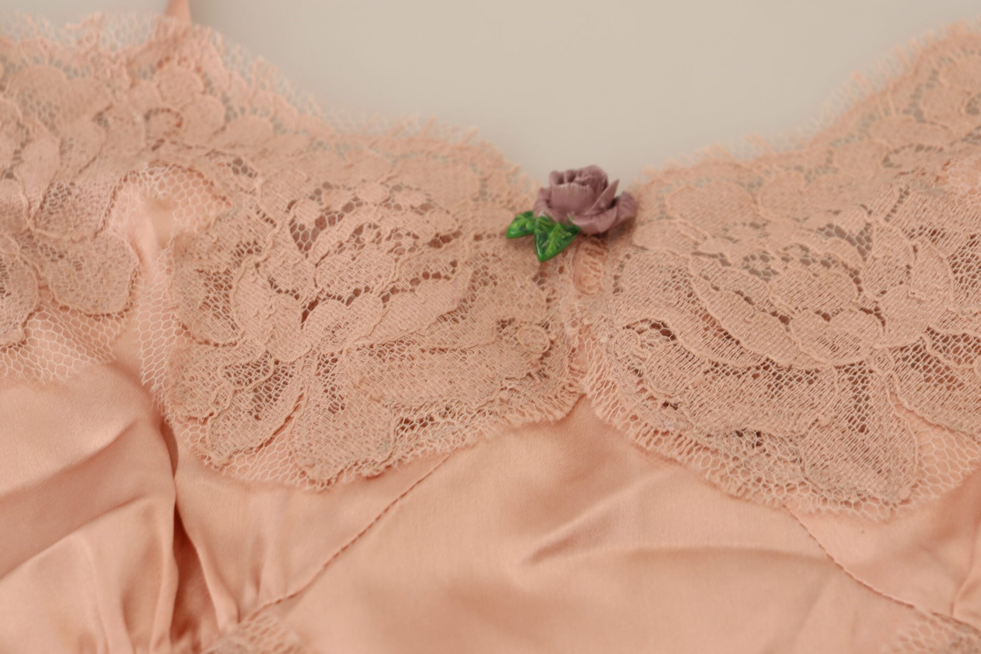 Dolce &amp; Gabbana Elegantes Dessous-Top aus rosa Seide