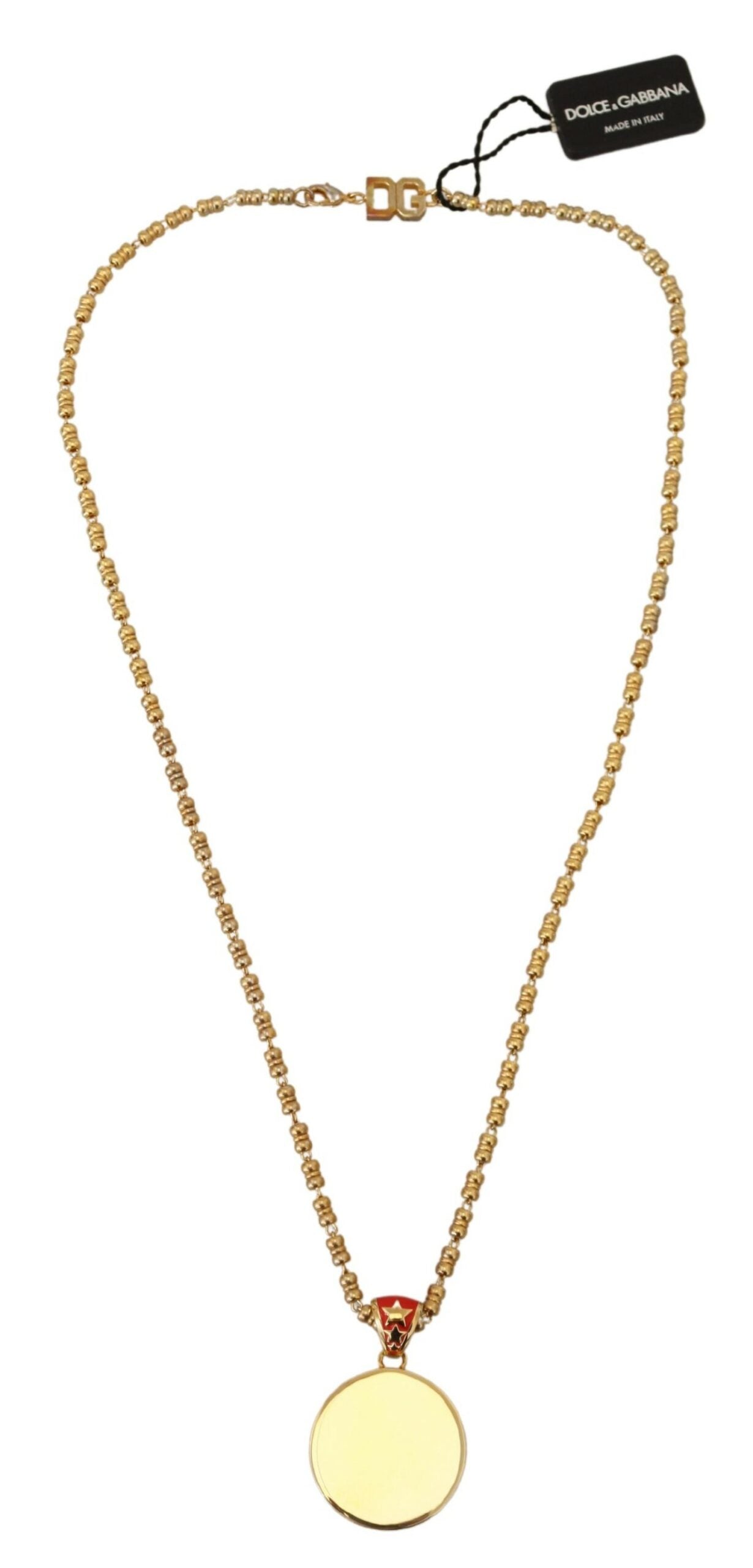 Dolce &amp; Gabbana Elegante Halskette mit goldenem Charm