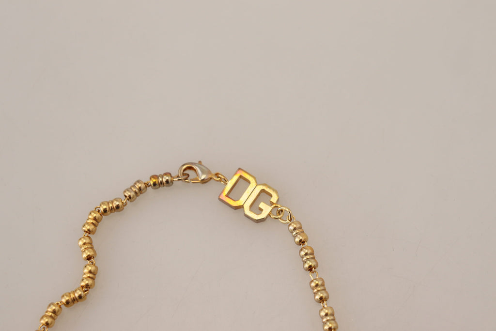 Dolce &amp; Gabbana Elegante Halskette mit goldenem Charm