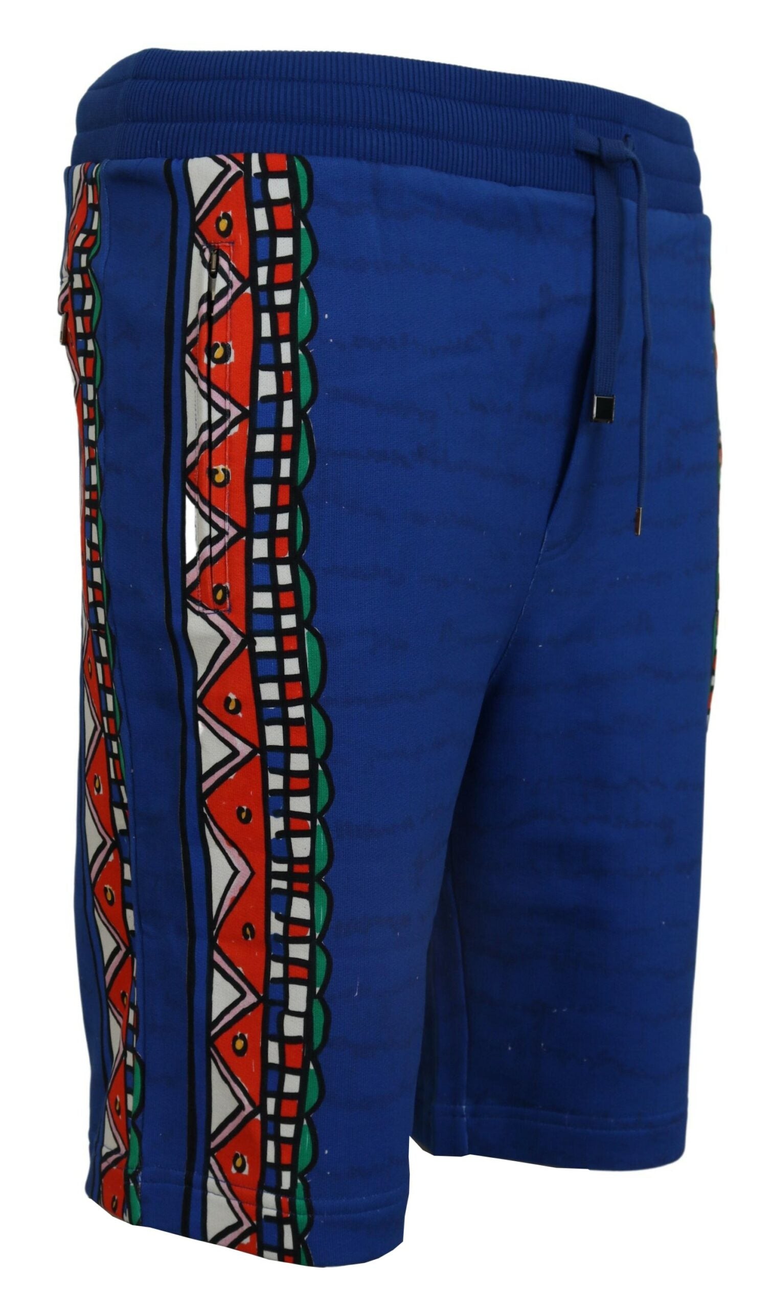 Dolce &amp; Gabbana Elegante Shorts aus mehrfarbig bedruckter Baumwolle